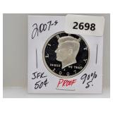 2007-S 90% Silv PF JFK Half $1