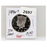 1996-S PF JFK Half $1 Dollar