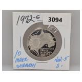 1972-G .625 Silv Germany 10 Mark