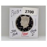 2013-S 90% Silv PF JFK Half $1