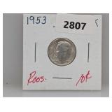 1953-S 90% Silv Roos Dime