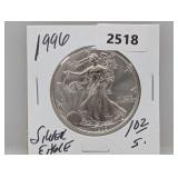 1996 1oz .999 Silv Eagle $1 Dollar