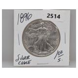 1896 1oz .999 Silv Eagle $1 Dollar