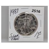 1987 1oz .999 Silv Eagle $1 Dollar