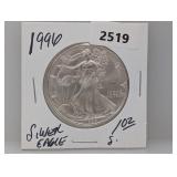 1996 1oz .999 Silv Eagle $1 Dollar