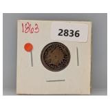 1863 Indian Head Penny