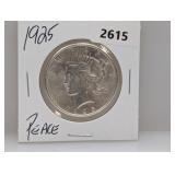 1925 90% Silv Peace $1 Dollar