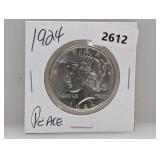 1924 90% Silv Peace $1 Dollar