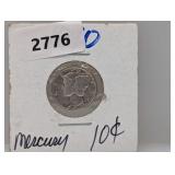 1940-S 90% Silv Mercury Dime
