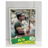 1985 Topps #115 Rickey Henderson HOF