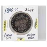 Rare 1890-CC 90% Silv Morgan $1 Dollar