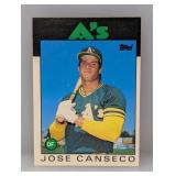 1986 Topps Traded Jose Canseco RC #20T Edges