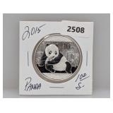 2015 1oz .999 Silv Panda 10 Yuan