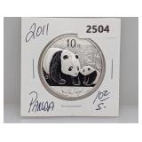 2011 1oz .999 Silv Panda 10 Yuan