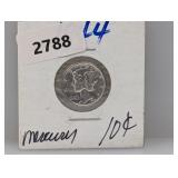 1944 90% Silv Mercury Dime