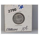 1944 90% Silv Mercury Dime