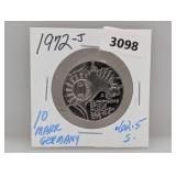 1972-J .625 Silv Germany 10 Mark