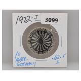 1972-J .625 Silv Germany 10 Mark