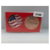 2-1oz .999 Copper Whitetail Deer Medallions