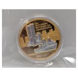 Gold Layered 9/11 10th Ann Medal