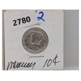 1942 90% Silv Mercury Dime