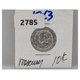 1943 90% Silv Mercury Dime