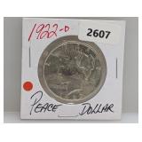1922-D 90% Silv Peace $1 Dollar