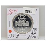 2017 1oz .999 Silv NRA Comm Round
