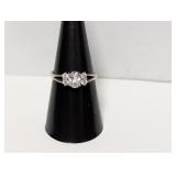 .925 Sterl Vtg Inspired Ring w/Cluster Sz 8