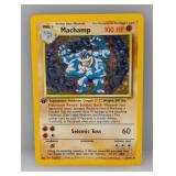 1999 Pokemon 1st Ed Machamp Holo Creases/Edges