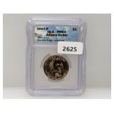 ICG 2007-P MS64 Error Adams $1 Dollar