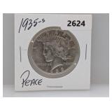 1935-S 90% Silv Peace $1 Dollar