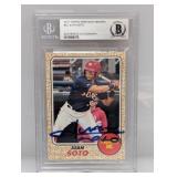 2017 Topps Heritage Prospect Juan Soto BGS Au Auto