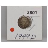 1949-D 90% Silv Roos Dime