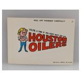 1967 Topps Comic Pennants Houston Oilers Insert 15