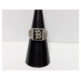 .925 Sterl Initial "B" Ring Sz 6.5