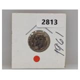 1961 90% Silv Roos Dime