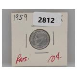 1959 90% Silv Roos Dime