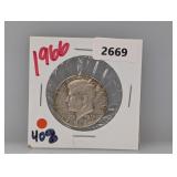 1966 40% Silv JFK Half $1 Dollar