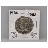 1966 40% Silv JFK Half $1 Dollar