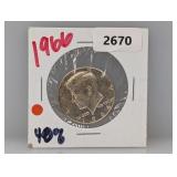 1966 40% Silv JFK Half $1 Dollar