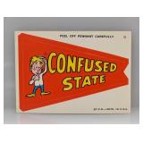 1967 Topps Comic Pennants Confused State Insert 10