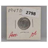 1947-D 90% Silv Roos Dime