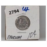 1944-S 90% Silv Mercury Dime