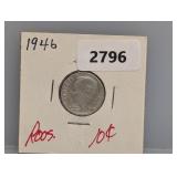 1946-D 90% Silv Roos Dime