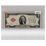 1928-G Red Seal $2 US Note