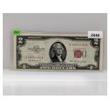 1953 Red Seal $2 US Note