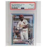 2021 Walker Bowman 1st Ed Sky Blue Foil PSA 9