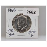 1968 40% Silv JFK Half $1 Dollar