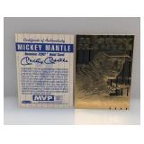 1996 Bleachers Mickey Mantle 23kt Gold Card COA